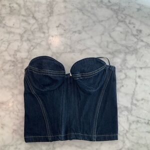 Zara Indigo Denim Top